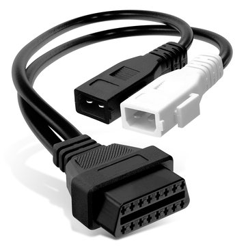 OBD2-adapterkabel för bil till Audi VW Seat – 30 cm kabel 2+2 pin (2x2) till 16-pin OBDII diagnosadapter från CELLONIC