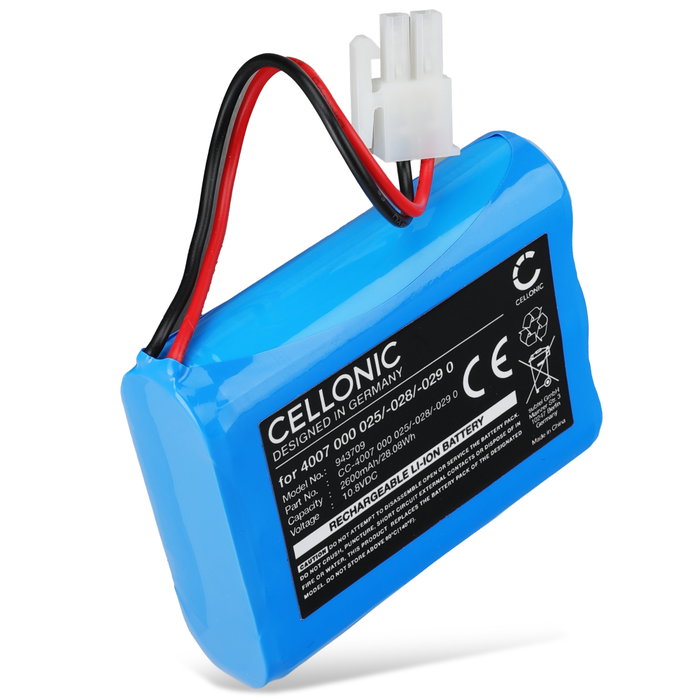 Batteri för Becker 2447-3007-520, 2447-3031-01, 2447-3092, 9020569, Hazard Control 2447-3007-520, 2447-3031-01 (2600mAh, 10.8V) från CELLONIC