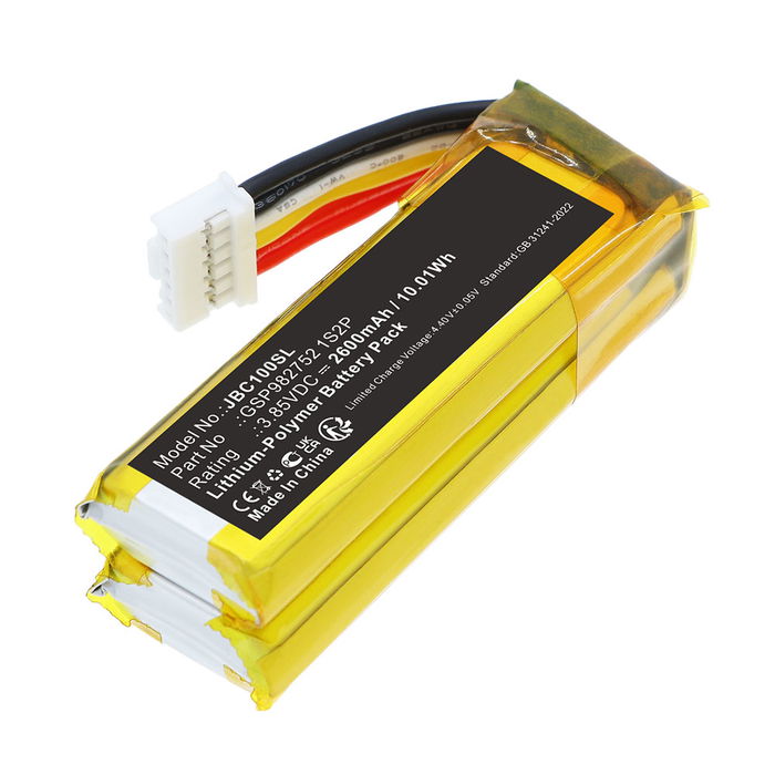 Batteri för JBL Grip GSP982752 1S2P (2600mAh, 3.85V) från CELLONIC