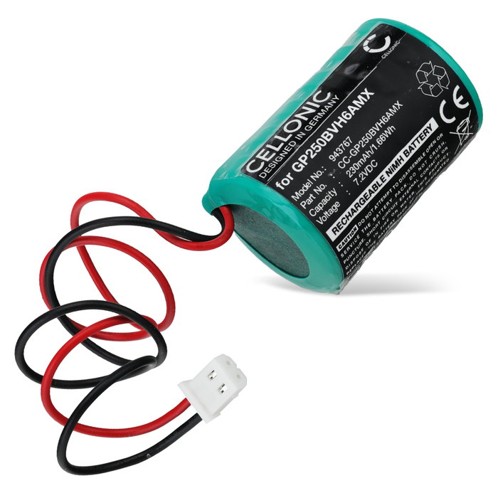 Batteri för Visonic MCS-710, MCS-720, Powermax Bell Box, PowerMax MCS-700 GP250BVH6AMX (230mAh, 7.2V) från CELLONIC