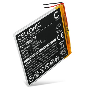 Battery for Archos 70 Oxygen, AC70OX, AC70OXV2, Archos 298292, GPC298292 298292 (3000mAh, 3.7V) from CELLONIC